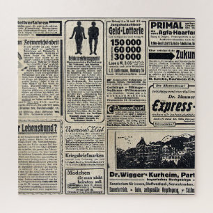Puzzle Annonces de journaux allemands antiques 1917