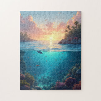 Puzzle Anse côtière colorée