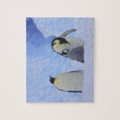 Puzzle Antarctique. Pingouins empereurs et poussins (Vertical)
