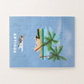 Puzzle Antigua Carte illustrée affiche voyage (Horizontal)