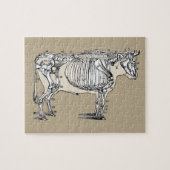 Puzzle Antique Cow Skeleton Bones (Horizontal)