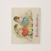 Puzzle Antique Enfants Rabat Art de Pâques (Vertical)