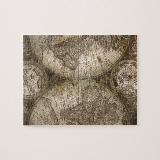 Puzzle Antique Historique Ancien Monde Atlas Continents (Horizontal)