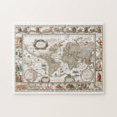 Puzzle Antique Historique Ancien Monde Atlas Continents (Horizontal)