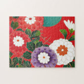 Puzzle Antique Japonais Brocade Deep Red (Horizontal)