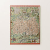 Puzzle Antique Map of Madrid Spain (Vertical)
