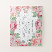 Puzzle Antique Peony | Personnalisé Soyez Ma Fille Fleur (Vertical)