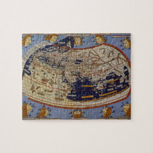 Puzzle Antique Ptolemaic World Map, Johannes of Arnsheim