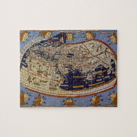 Puzzle Antique Ptolemaic World Map, Johannes of Arnsheim (Horizontal)