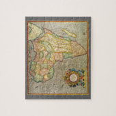 Puzzle Antique Vieux Monde Gerardus Mercator Carte de l'A (Vertical)