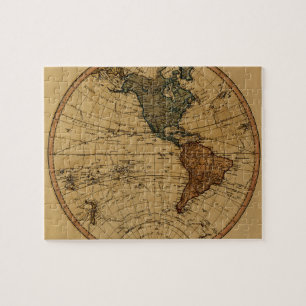 Puzzle Antique William Filament 1786 Western Hemisphere