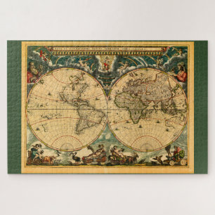Puzzle Antique World Map - 1664