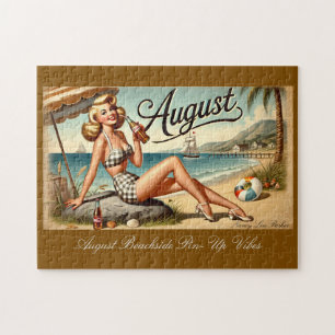Puzzle Août Retro Beachside Pin-Up Girl Vibes