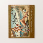 Puzzle Août Retro Beachside Pin-Up Girl Vibes (Vertical)
