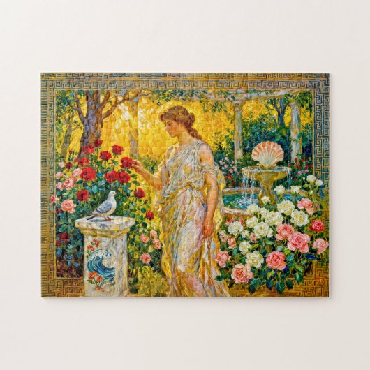 Puzzle Aphrodite in Rose Garden with Fountain, Shell and (Horizontal)