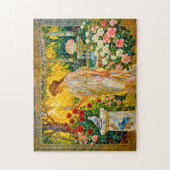 Puzzle Aphrodite in Rose Garden with Fountain, Shell and (Vertical)
