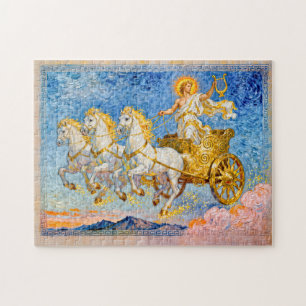 Puzzle Apollon dans le char du soleil tenant une harpe d'