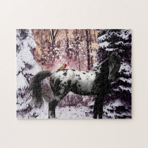 Puzzle Appaloosa Horse & Cardinals