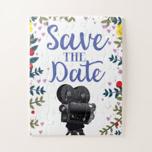 Puzzle Appareil Photo de Film de Mariage Save The Date