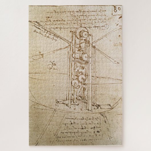 Puzzle Appareil volant (c.1487) par Leonardo da Vinci (Vertical)