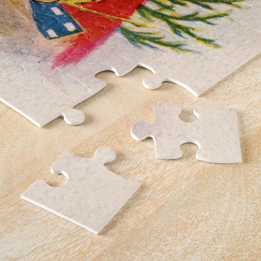 Puzzle Appel Père Noël vintage (Côté)