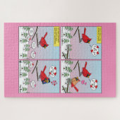 Puzzle Appels de accouplement d'oiseaux modernes comique (Horizontal)