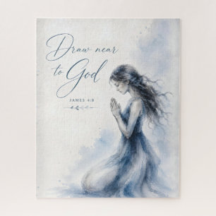 Puzzle Approchez-vous de Dieu Jacques 4:8 Aquarelle chrét