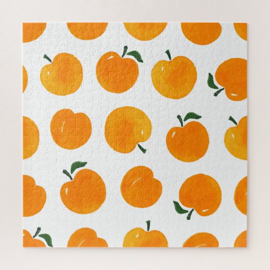 Puzzle Apricots Aquarelle Blanc Arrière - plan Vintage (Vertical)