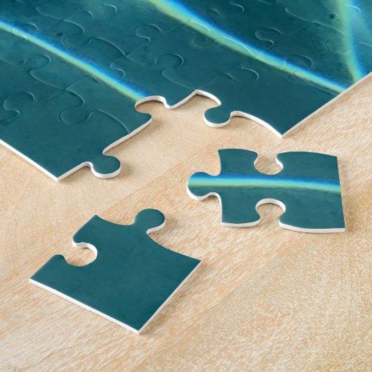 Puzzle Aqua Blue Water Pattern, rippling ocean waves (Côté)