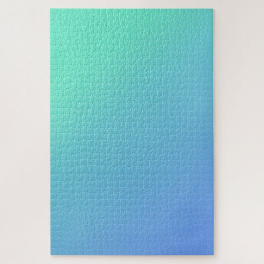 Puzzle Aqua d'été - Bleu simple à clair Turquoise dégradé (Vertical)