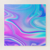 Puzzle Aqua Hot Pink Iridescente Ombre (Horizontal)