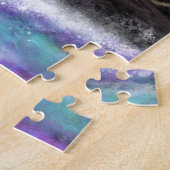 Puzzle Aqua Lady and Fishers in Night Sailing Art Abstrai (Côté)