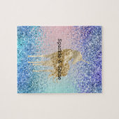 Puzzle Aqua Purple Parties scintillant Sparkle Gold Unico (Horizontal)