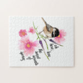 Puzzle Aquarelle à carreaux noirs de poulet (Horizontal)