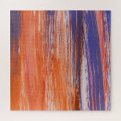 Puzzle Aquarelle Abstraite : Bleu orange (Horizontal)