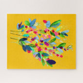 Puzzle Aquarelle Abstraite colorée fleurie (Horizontal)