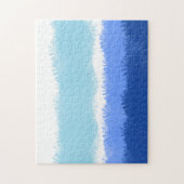 Puzzle Aquarelle Abstraite moderne tons bleus (Vertical)