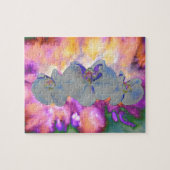 Puzzle Aquarelle Abstraite orchidées tropicales (Horizontal)