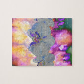 Puzzle Aquarelle Abstraite orchidées tropicales (Horizontal)