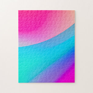 Puzzle Aquarelle abstraite pastel ombré rose bleu