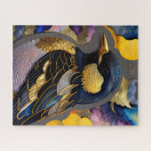 Puzzle Aquarelle Abstraite Peinture d'un oiseau (Horizontal)