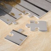 Puzzle Aquarelle Abstraite Peinture Gold Cityscape (Côté)