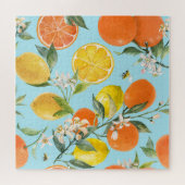 Puzzle Aquarelle Agrumes Fruits : Main tirée (Horizontal)