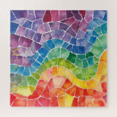 Puzzle Aquarelle Arc-en-ciel en verre (Horizontal)