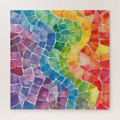Puzzle Aquarelle Arc-en-ciel en verre (Vertical)