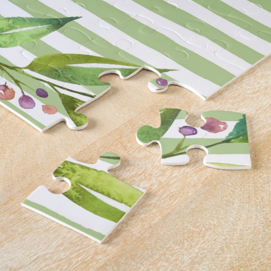 Puzzle Aquarelle Art Gras Vert Grandes Tailles Design Flo (Côté)