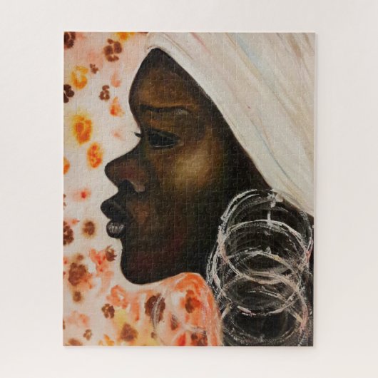 Puzzle Aquarelle - beauté africaine - (Vertical)