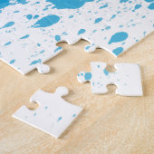 Puzzle Aquarelle Bengal Kitten Blue Splash (Côté)