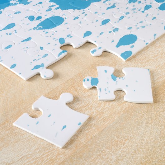 Puzzle Aquarelle Bengal Kitten Blue Splash (Côté)