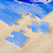 Puzzle Aquarelle bleu et blanc Chinoiserie Ginger Jar (Côté)